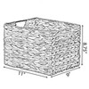 Vintiquewise Natural Decorative Woven Water Hyacinth Storage Basket for The Playroom, Bedroom, and Living Room - 4 of 4