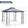 Costway 10' x 10' Patio Canopy Gazebo Outdoor 2-Tier Steel Tent Heavy-Duty L-Shaped - 3 of 4