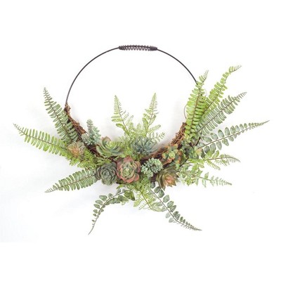 Melrose Fern and Succulent Moss Half Werath