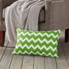 Kensington Garden 14"x22" Oversize Chevron Cotton Canvas Lumbar Throw Pillow - 2 of 3