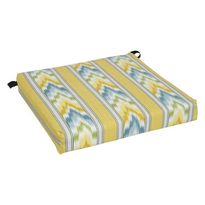 Blazing Needles, 20-inch by 19-inch Patterned Outdoor Chair Cushion