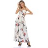 Women Strapless Maxi Boho Vintage Summer Beach Floral Print Hawaiian Party Long Dress - 3 of 4