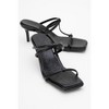 Mocha Black Pattern Square‑Toe Thin‑Strap Heel Sandal (Women) | Prologue Shoes - 2 of 4