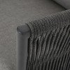 Handford 2pk Aluminum & Rope Club Chair Black/Gray: Weather-Resistant Patio Accent Chairs - Christopher Knight Home - 4 of 4