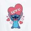 Women's - Lilo and Stitch - Luv U Short Sleeve Graphic T-Shirt - 2 of 4