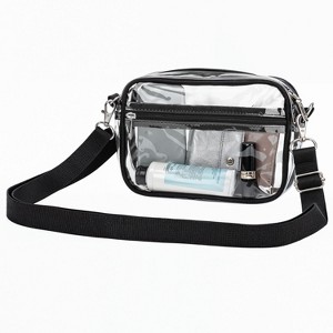 Garnen Clear Bag for Stadium Events, Clear Purse Crossbody Bags, Clear Stadium Approved Bags See Through Bag With Zipper and Adjustable Strap - 1 of 4