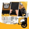 COWLOWN Red Pet Bike, Dog Cart for Bicycle,Suitable for Small and Medium Pets, Folding Cart Frame, Quick Release Wheel, Internal Leash - 4 of 4