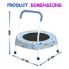 YUHAO Kids Ages 1-4，Trampoline with Handle Fun，Outdoor Toys，28-inch Blue - 2 of 4