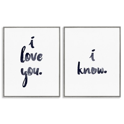 Stupell Industries Glam I Love You Phrase, 16" x 20"
