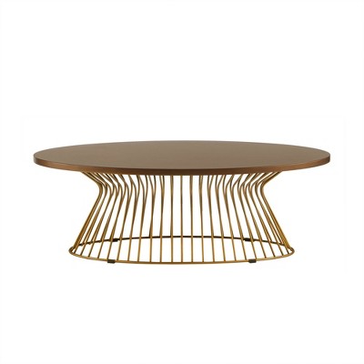 NicBex Modern 48" Oval Coffee Table with Metal Frame for Living Room and Office