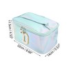 Unique Bargains Women's Square Letter D Makeup Bag Blue 1 Pc - 3 of 3