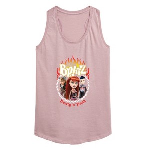 Women's - Bratz - Punk Rock Dolls Pretty in Punk Graphic Racerback Tank - 1 of 4