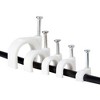 Juvale 500-Pack Round Staple Cable Wire Clips for Wall Mounting, Extension Cord Holders, and Cable Management in 5 Sizes for RJ45 Connectors (White) - 4 of 4