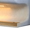 Okak Modern Leather Upholstered Ottoman Bench with Motion-Sensing LED Soft Footrest Stool for Living Room Entrance End of Bed, Blue - 3 of 4