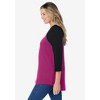 Woman Within Plus Size Three-Quarter Sleeve Baseball Tee - 4 of 4