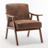 CAVINAS Microfiber Accent Chair with Mid-Height Backrest,Mid-Century Upholstered Living Room Chairs,Reading Chairs for Living Room - 2 of 4