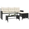 Garden Sofa Black, Cream White vidaXL - 4 of 4