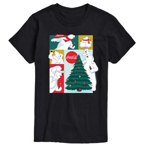 Men's - Coca-Cola - Christmas Tree Polar Bears Short Sleeve Graphic T-Shirt - 1 of 4
