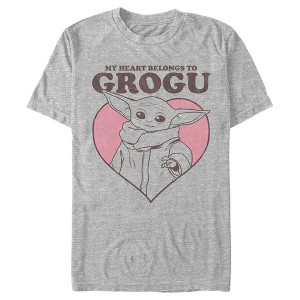 Men's Star Wars The Mandalorian Valentine's Day The Child Belongs to Grogu T-Shirt - 1 of 4