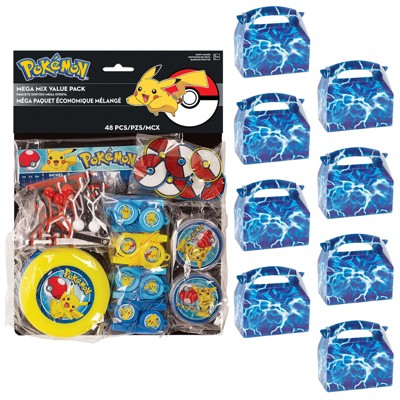 Birthday Express Pokemon Core Party Supplies Favor Box - 8 Count