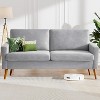 Vipbear 68" Sofa Fabric Couch,Comfy Loveseat with Spring Cushion, Solid Wood, Tool-Free Assembly - 4 of 4