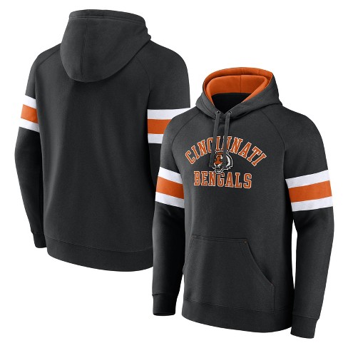 NFL Cincinnati Bengals Men's Gray Full Back Run Long Sleeve Lightweight Hooded Sweatshirt - L