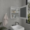 SEVOBAL Bathroom Storage Cabinets Medicine Cabinets 20.5 High with Mirror Door Spacious Storage for Bathroom, White, 24.9"*20.1"*4" - 3 of 4