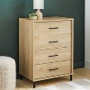 Mixed Material 4 Drawer Dresser Updated Base Natural Wood - Room Essentials™ - 2 of 4