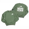 Simply Sage Market Women's Graphic Sweatshirt Mama Claus Front and Back - 3 of 4