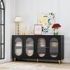 60'' Buffet Cabinet with Storage and 4 Acrylic Doors, Accent Sideboard Cabinet for Entryway, Hallway, Kitchen or Living Room-Tanpinhause - 2 of 4