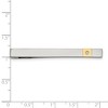 Black Bow Jewelry Stainless Steel, Gold Tone Accent, .03ct Diamond Tie Bar, 5 x 52mm - 3 of 4