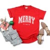 Simply Sage Market Merry Vibes Varsity Thick Outline Garment Dyed Tee - 3 of 4