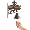 Juvale Cast Iron Bell, Welcome Entry Door Bell, Antique Doorbell Decoration, Black, 6.7 x 8.9 x 0.8 in - image 4 of 4