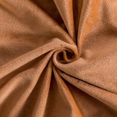 Acoinel Velvet Duvet Cover Set, Luxuriously Soft Zippered Flannel Comforter Cover in Camel, Solid Color Bedding — фото 2