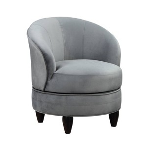 Sophia Velvet Swivel Chair: Upholstered, 360° Base, Transitional Style - Steve Silver Co. - 1 of 4