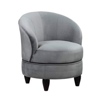 Sophia Velvet Swivel Chair Gray - Steve Silver Co.