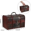 Vintage Treasure Chest, Pirate Keepsakes Box , Wooden Storage Box Jewelry Pearl Trinkets - 2 of 4