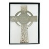 Slickblue Celtic Wall Cross, Claddagh Ring Center with Knotwork, Brass Wall Decor, 5"x7.7", Satin/Golden Finish - 3 of 3
