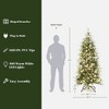 LuxenHome 6.5Ft Green & Frosty Branches Artificial Christmas Tree Pre-Lit with LEDs and Globe Bulbs - 4 of 4