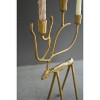 Kalalou Antique Gold Deer Taper Candle Holders – Set of 2 Christmas Candelabras - 3 of 4