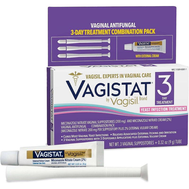Vagisil 3 Day 2% Miconazole Nitrate Cream for Yeast Infection Treatment - 3ct, 1 of 9