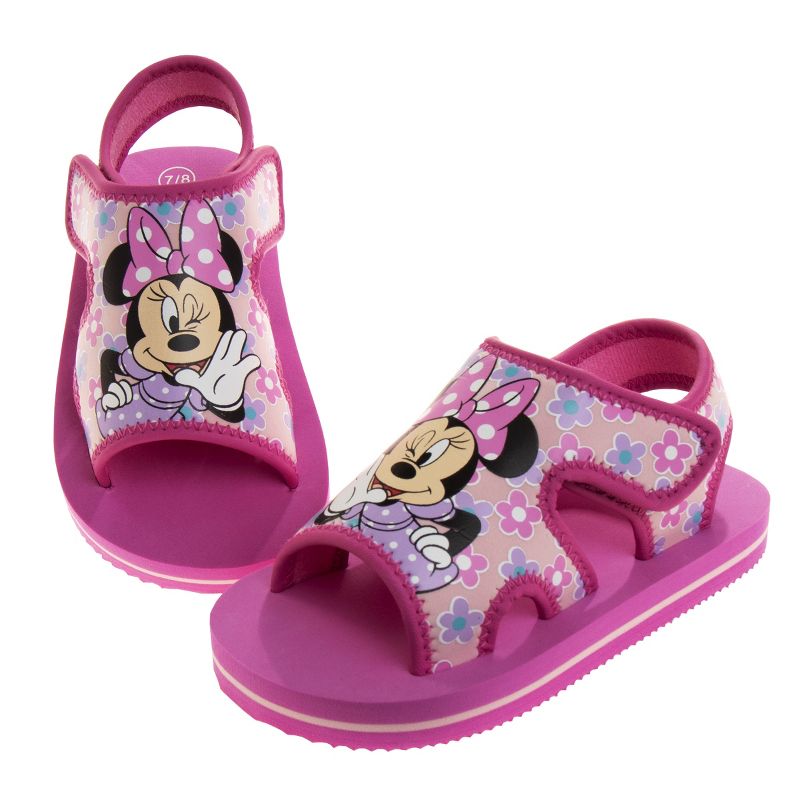 Disney Minnie Mouse Toddler Girls Hook and Loop Sandals, 3 of 9