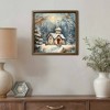 Creative Products Snowy Holiday Church 16 x 16 Brown Framed Print - 4 of 4