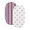 Sweet Jojo Designs Boy Baby Bassinet Fitted Sheets Set Baseball Patch Red White and Blue 2pc - 2 of 4