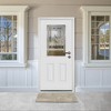 Wooakway 36"W*80"H 2-Panel Exterior Frosted Glass Prehung Front Entry Door Primed Interior Fiberglass Entrance Door - 2 of 4