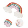 Unique Bargains Women's Fashion Cute Rainbow Clouds Hair Clips 3.62"x1.89"x1.26" Red White 1 Pc - 3 of 3