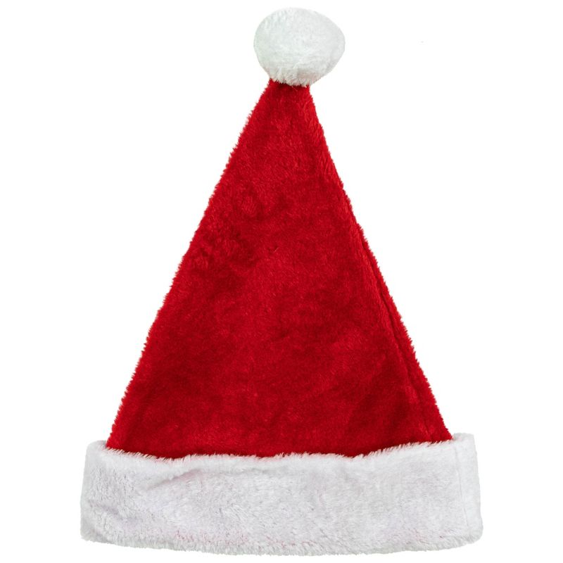 Northlight Unisex Adult Christmas Santa Hat Costume Accessory - Medium - Red and White, 1 of 5