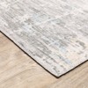 7'8"x10' Marcel Distressed Abstract Area Rug Gray/Gold: Machine Made, Fade & Stain-Resistant, Contemporary - Captiv8e Designs - 2 of 4