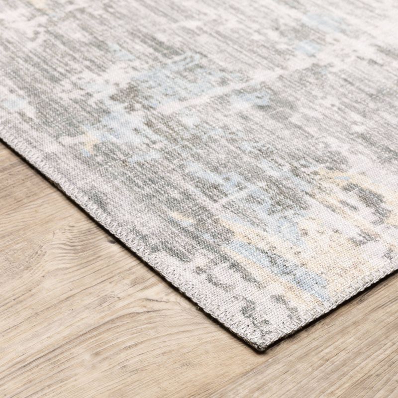 7&#39;8&#34;x10&#39; Marcel Distressed Abstract Area Rug Gray/Gold - Captiv8e Designs, 3 of 11