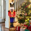 LuxenHome 24.21" LuxenHome 2Ft Tall Traditional Nutcracker Soldier in Red with Lights Multicolored - 4 of 4